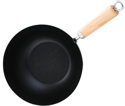 MAGICLULU Petite Poêle Wok Poêle À Frire En Acier Inoxydable Wok Woks Chinois Poêle À Frire Poêle À Frire Ustensiles De Cuisine Pour Cuisinière Électrique Induction 22 Cm