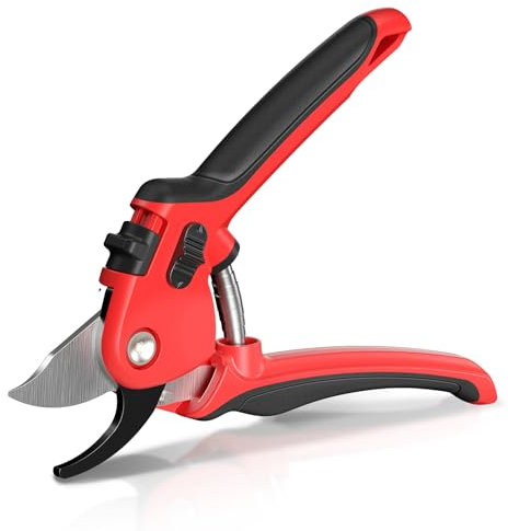 FLORA GUARD Gartenschere,umschaltbare Öffnungsgröße, professionelle Astschere mit SK5 Klinge für frische Zweige, ideales Gartenwerkzeug für Pfropfen,Beschneiden, Ernten, Pflanzenschere