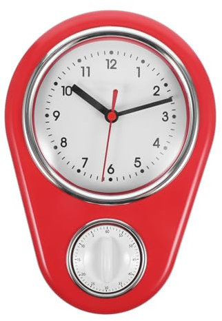 FUNOMOCYA Kitchen Timer Wall Clock Modern Style Household Timer Accurate Display for Home Kitchen Creative Design Simple Operation Without Battery