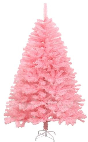 kiskick 6ft Pink Artificial Christmas Tree, Special Seasonal Holiday Carnival Home Party Decoration Christmas Tree, Pine Tree Indoor, Outdoor with Multi Branch Tips and Foldable Stand 180cm
