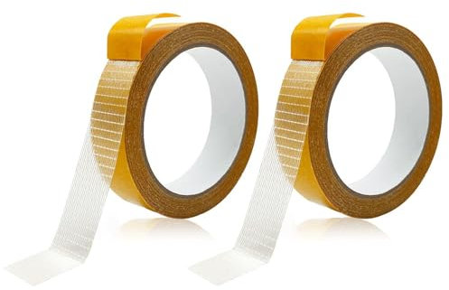 CHROMACRAFT 2 Rollos De Cinta De Tela De Doble Cara, Amarillo, Talla única, Modern