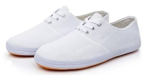 Kung Fu tai Chi Schuhe,Tai chi Training Schuhe,Tai-chi Schuhe Herren Damen Chinesische Traditionelle Kampfkunst Kung Fu Wu SHU Unisex Turnschuhe(Size:37EU,Color:weiß)
