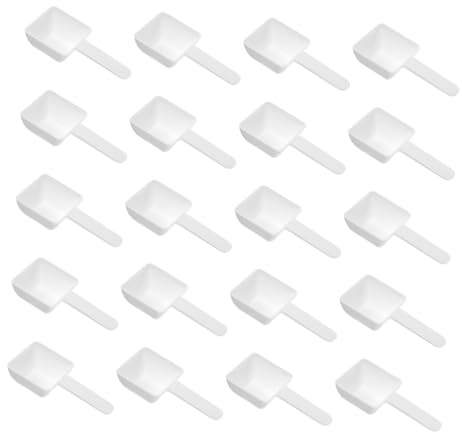 Cucchiaio Dosatore per Bucato 40 Pezzi in Plastica Bianca | Misurazione Accurata, Uso Pratico e Affidabile, Applicazione Versatile per Lavaggio a Mano
