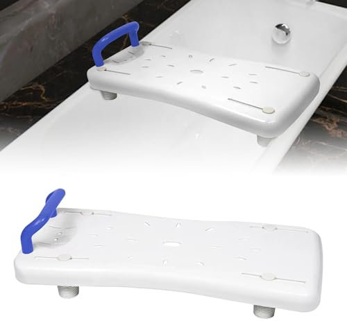 YZNAHRE Ergonomisches Badewannensitz für Senioren mit rutschfestem Blau Griff aus Kunststoff – Ideale Badewannenbrett - und Badehilfe für sicheres und bequemes Baden im Badezimmer