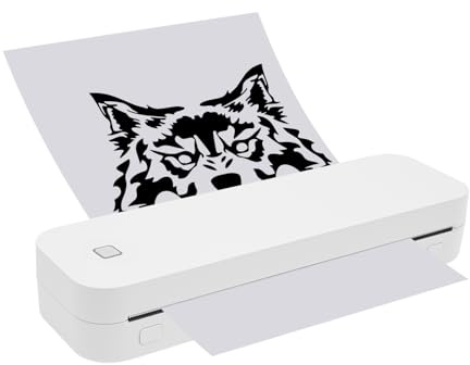 YUNRUX Thermo-Schablonendrucker Transfermaschine 203dpi Wiederverwendbar Stencil Drucker Stencil Maschine Thermal Stencil Kopierer Kabelloser Thermokopierer kompatibel mit IOS Android Windows Mac Weiß
