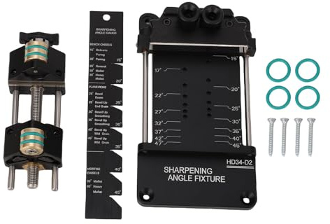 Garosa Chisel Sharpening Jig Kit Honing Guide Sharpener Chisel Sharpening Tool Angle Ruler Angle Clamp for Woodworking Chisels Plane Blades
