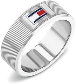 Tommy Hilfiger Anillo de acero inoxidable para hombre Jewelry 2790685H
