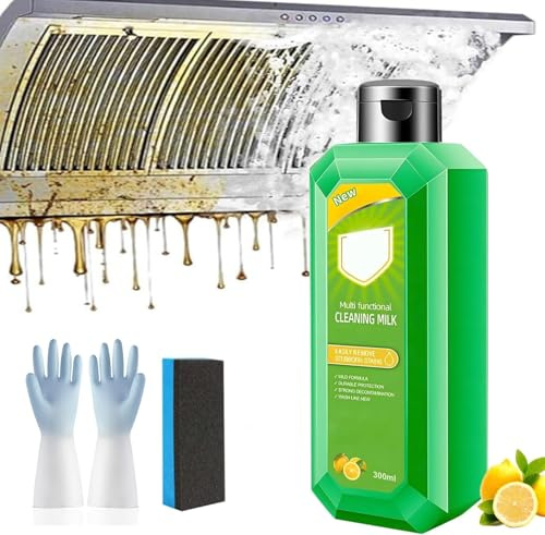 Limpiador de casa de leche de limpieza 10.6 oz, potente loción limpiadora concentrada multifuncional, quitamanchas multiusos for estufas, utensilios de cocina, encimeras, pisos y vidrio(1)