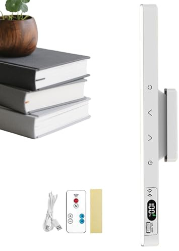 Illuminazione Sotto - Lampada Sotto Mobile da 29 cm - Luce Regolabile a 5 Temperature Colore Magnetica Ricaricabile 2500mAh con Telecomando - per Scrivania Casa Armadio Comodino Camera da Bagno