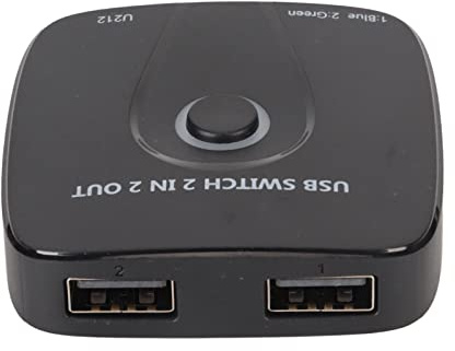 Semme Commutateur USB Compact 2 Entrées 2 Sorties pour un Partage Fluide de Périphériques USB entre Ordinateurs – Compatible avec Clavier, Scanner, Imprimante