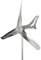 A1006 - steel4you SKARAT XXL Windrad Windmühle Speedy65 Plus aus Edelstahl (65cm Rotor-Durchmesser), kugelgelagert, mit Windfahne (360° Grad drehbar) - Made in Germany (Höhe: 225cm)