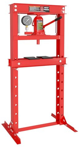 Wiltec Presse hydraulique Presse atelier Presse cadre Force de pressage de 12 Tonnes Manomètre