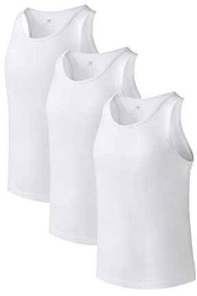 DAVID ARCHY Men's Vests Underwear Undershirt, Bamboo Rayon Men Sleeveless Vests Crewneck Slimming Underwear Shirt - 3 Pack