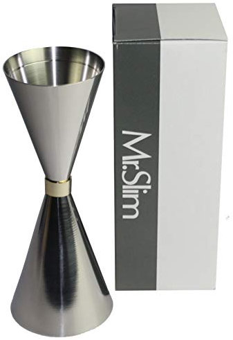 Mr Slim Jigger Cocktail, dosatore per alcool da 30-45 ml, prodotto in Giappone 60-90 ml argento