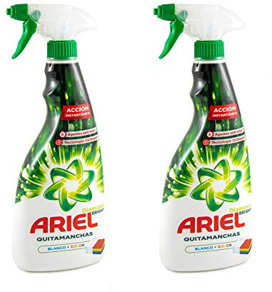 Ariel Quitamanchas en Spray Blanco+Color Acción Instantanea, Tecnología Oxifoam Reforzada con Agentes Antiolor, Fabricado en España. 2x750ml