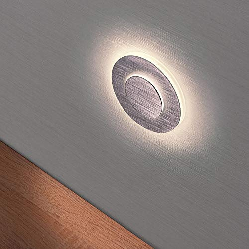 Maxkomfort LED Treppenbeleuchtung 230V warmweiß 2,5W RUND Treppenleuchte Wand Einbauleuchte Einbaustrahler Treppenlicht Flurleuchte Nachtlicht 6108