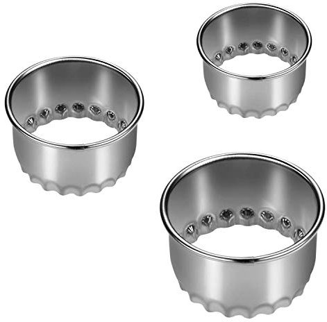 3 pièces Emporte-pièces rond moule à Biscuits en Acier inoxydable Coupe-scone cCirculaire Enfants,Cuisine et Maison pâte, pâtisserie, beignet, fondant, fruits, légumes, décoration de gâteau bricolage