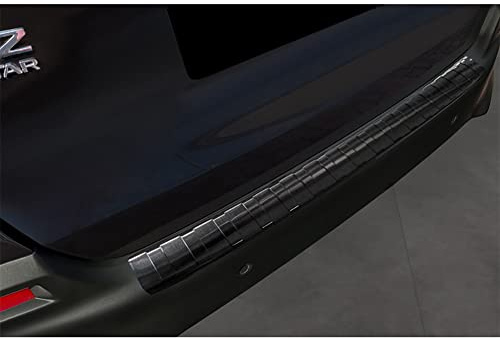 Avisa Schwarz Edelstahl Heckstoßstangenschutz kompatibel mit Honda Jazz Crosstar Hyrbid 2020- 'Ribs'