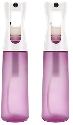Spray Bottle Continuous Hair Plant Mister Spray Bottle Gradient Pink Misting Spritzer For Hairstyling, Cleaning, Plants, Misting (10 oz)