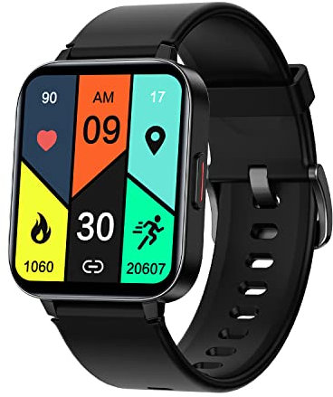 RUIMEN Smart Watch,1.69 Inch Full Touchscreen Smart Watch for Women Men,Waterproof IP68 Fitness Watch with Heart Rate,Blood Oxygen,Sleep Monitor,Pedometer,100 Sports Modes Smartwatch for iOS Android