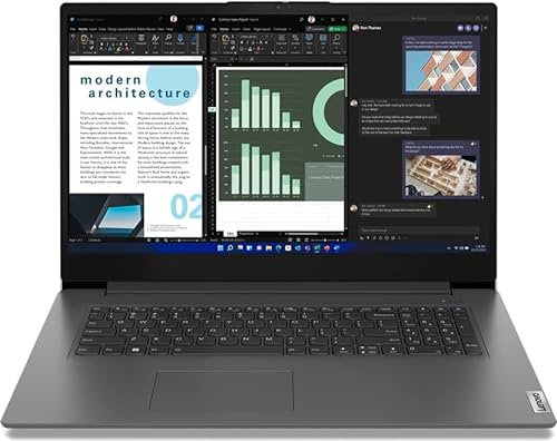 Lenovo i7 17,3 Zoll IPS FullHD Notebook - Intel Core™ i7 1355U, 10 Kerne, 5.00 GHz, 24 GB DDR4, 1000 GB SSD, Intel Iris Xe, HDMI, Webcam, BT, USB-C/3.0, WLAN, Windows 11 Prof, MS Office -7277