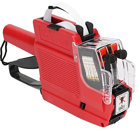 Preisauszeichnungspistole, 10 Ziffern, 2 Zeilen, Etikettierer, Marker, Befestigungswerkzeug mit Einer Rolle Etikettenaufkleber, Tintenrollen, 1 Tintenroller für die Kennzeichnung