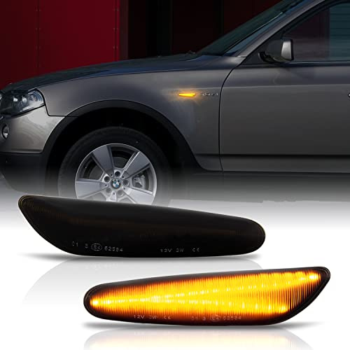 LLCTOOLS LED Seitenblinker Smoke Blinker passend für B-M-W E46 E90 E91 E60 E61 E82 E87