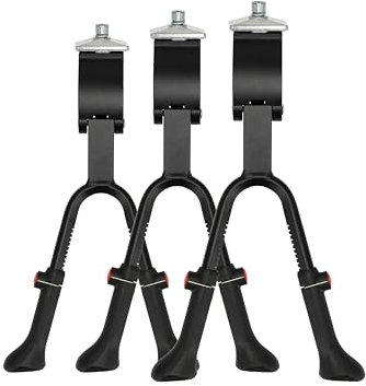 3er Set Stabiler Doppelradständer 24-26 Zoll I Schwarz Zweibeinständer, 32x19x5.5cm I Extra Fahrradstabilität | M9 x 30 mm Befestigungsplatte