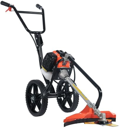 52cc Petrol Wheeled Brush Cutter & Grass Trimmer 2-Stroke 2.2kW Split Shaft