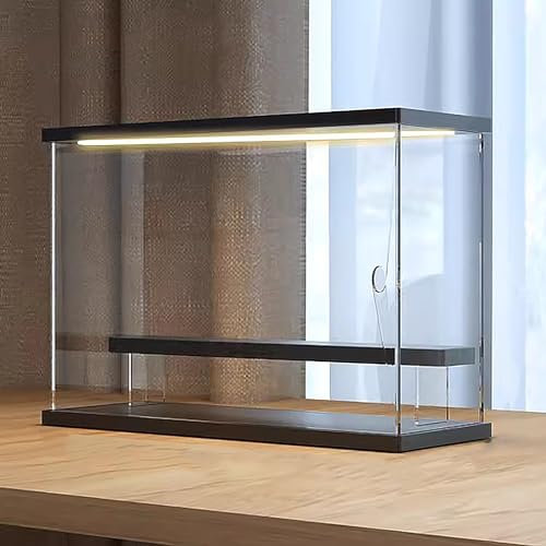 Vetrina Espositiva, Vetrinetta in Acrilico, Vetrinetta per Collezionismo, Teca Lego, Vetrina Trasparente con Porta, Facile da Installare (Size : 2-Tier Storage)