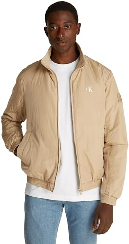 Calvin Klein Uomo Giacca Padded Harrington Calda, Beige (Travertine), XXXL
