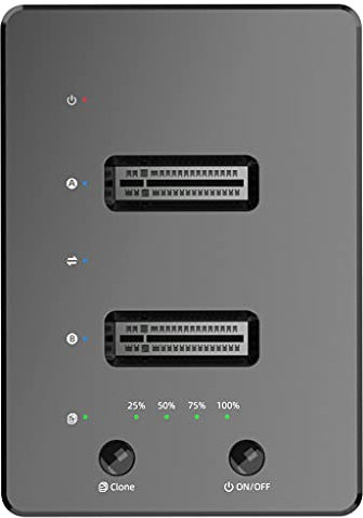 ZHCHAO Tipo C A 3.0 M.2 SATA NGFF SSD Unidad De Disco Duro Estación De Acoplamiento Adaptador De Clonación Externo Sin Conexión De Doble Bahía