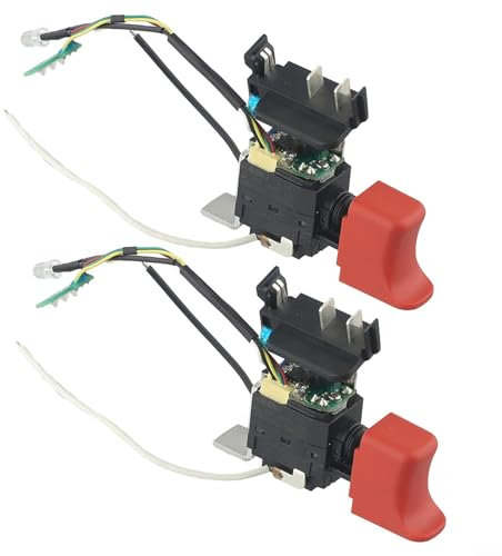 SPORTARC 2 interruptores de disparador de taladro inalámbrico para reemplazar el interruptor antiguo con interruptor BS10 de 8 V de alto rendimiento para taladro PowerMaxx