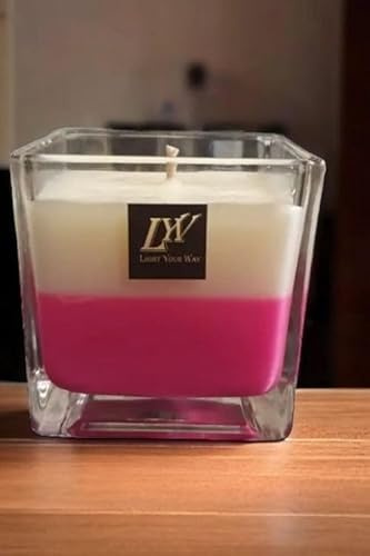 Light Your Way Candles | Small Candle | Parma Violets Scented | Odour Eliminating Candle | Gift for Ladies. Gift for Mother's Day & Birthday | Long Burning Aromatherapy