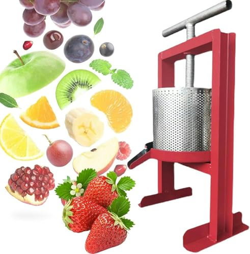Honigpresse Elektrische Traubenpresse mit Extraktor und Separator, Obst- und Weinpresse aus Edelstahl, rotierende Handkurbel, arbeitssparendes Stangendesign, manuelle Presse für Käse, Obst,