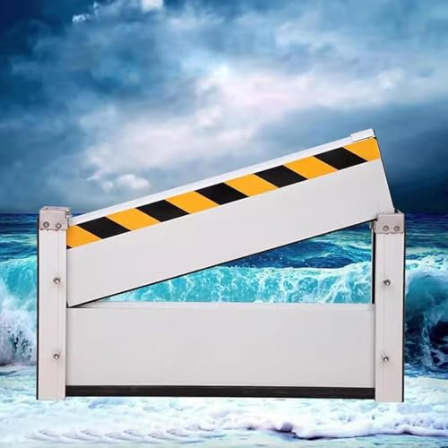 MIAOXIAO Flood Protection Barrier, Exterior Garage Doors Flood Protection Barrier, Basement Windows Flood Protection Barrier,Removable Duty Aluminium Flood Control Baffle,01,250X60CM