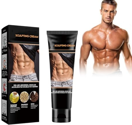 Crema Abdominal Para Hombres – Crema Quemagrasas, Reductora De Celulitis Y Moldeadora De Músculos – 60ml – Crema Caliente – Elimina Grasa Localizada, Define Los Abdominales Y Tonifica La Piel