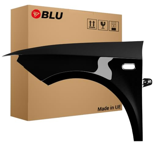 BLU Kotflügel Passend für Seat Ibiza (6J - IV 4. Generation) LZ9Y Links Schwarz | 2008-2017 | Vorderseite Vorne | Lackiert | Einbaufertig