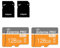 Carte mémoire Micro SD 128GB Classe 10 avec Adaptateur SD - Carte TF Haute Vitesse pour Tablette/téléphone Mobile/Appareil Photo/autoradio/Console de Jeu (Lot de 2 Cartes de 8GB)