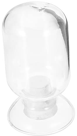 GRIRIW Portafiammiferi in Vetro Trasparente Bottiglia Contenitore Per Fiammiferi Tappo in Sughero Barattolo Decorativo