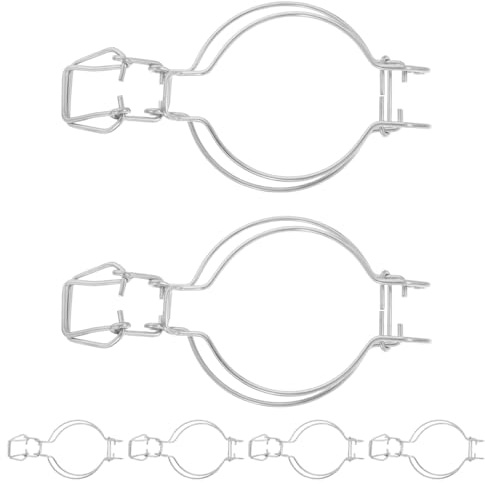 MOLUCKFU Lot de 6 clips métalliques pour bocaux à col large - Clips de fermeture hermétiques avec joint anti-fuite pour une fixation sûre des bocaux Mason et des récipients de conservation