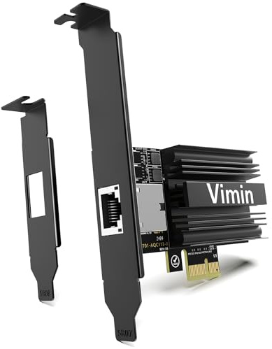 Tarjeta de Red 10G PCIE4.0×1, Controlador Marvel AQC113, Tarjeta adaptadora Ethernet 10Gb Base-T Compatible con PCI Express X1, X4, X8, X16, conexión RJ45 10G Nic para Windows/Windows Server/Linux
