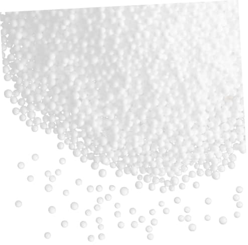 Cabilock Bean Bag Filler Foam Beads 3-5mm White Expanded Foam Particles 200g Cushion Stuffing for Bean Bag Chairs and Sofa Pillows Filling Materials