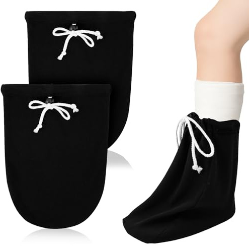 JLFDLLYYZQ 1 Paar Gipsstrumpfüberzug für Fuß mit verstellbarem Kordelzug | Staubdichte Gips Socken, Socken für Gipsfuß, Gipsschuh Fußabdeckung, Fuß Wärmer, geeignet für Füße, Beine und Knöchel