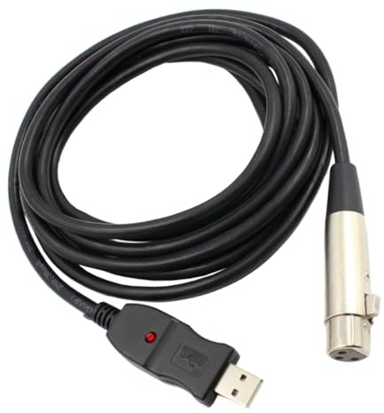 SOLUSTRE USB zu Xlr Mikrofonkabel 3 Meter Pvc Material mit Anti Rausch Funktion und Plug And Play für Gesangsaufnahme und Studioanwendung
