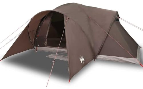 Qnhdfrt Tienda familiar de cúpula para 6 personas, gran tienda de campaña con dimensiones 494 x 370 x 190 cm, espaciosa cúpula para actividades al aire libre, color marrón