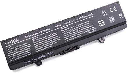 vhbw Akku kompatibel mit Dell Inspiron 14 | 1440, 17, 1545, 1525, 1750, 1526, 1546 Notebook (4400 mAh, 11,1 V, Li-Ion)