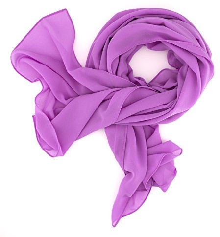 DOLCE ABBRACCIO by RiemTEX Schal Damen SWEET LOVE Stola Chiffon Tuch in 30 Unifarben Schals und Tücher Halstücher XXL Chiffontücher in frischen Fliederfarben Halstuch für jede Jahreszeit (Flieder)