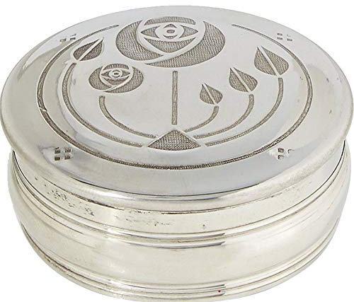 I LUV LTD Boîte à Bijoux en Étain Rond Écossais Mackintosh Glasgow Rose Bouquet Couvercle 50 mm