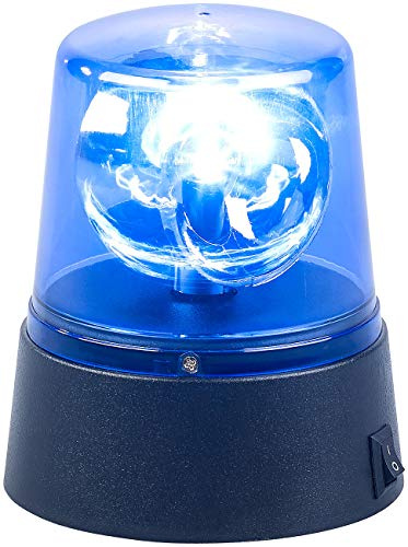 Lunartec Blaulicht: LED-Partyleuchte im Blaulichtdesign, 360°-Beleuchtung, Batteriebetrieb (Blaulicht Batterie, batteriebetrieben, 12V)